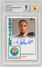 CIARA 2020 Topps Seattle Children's Heroes On Card Auto Autograph SP BGS 9 Mint