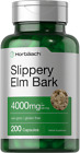 Slippery Elm Bark Capsules | 4000mg | 200 Count | Non-GMO | by Horbaach