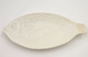 McCoy Pottery Vintage White Glazed Fish Serving Platter Oven Proof 9375 - READ - Picture 1 of 4