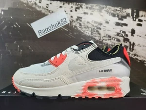 Scarpe Nike Air Max 90 III PRM DC7856-100 bianche cremisi uomo 7 = donna 8,5 senza coperchio - Foto 1 di 6