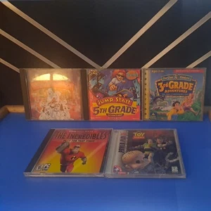 5 games 101 Dalmatians, ,Jump Start, Toy Story. 3rd gr. Adv. , Incredibles - Picture 1 of 8