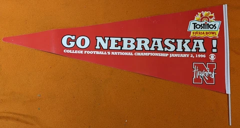 Souvenir 1995 Nebraska Cornhuskers Fiesta Bowl Stadium Pennant National Champs Cover