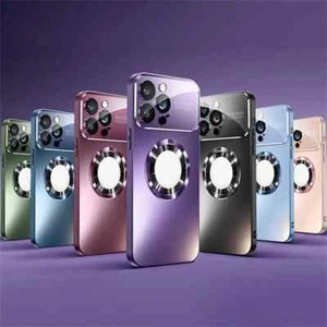 Titanium Metallic Color Matte Magnetic Case for Apple Iphone 15-11 Pro Max - Picture 1 of 18