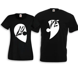 Heart Love Valentines day gift valentine's girlfriend boyfriend valentine tshirt - Imagen 1 de 5