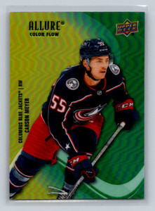 2022-23 Upper Deck Allure #SF-47 Carson Meyer (RC) -Yellow Green Color Flow