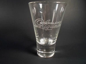 Starbucks Liqueurs Double Shot Glass Clear W/ White Collectible Discontinued - Picture 1 of 5