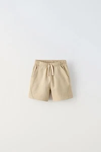 Zara Kids PLUSH SHORTS TRUE NEUTRALS In Ecru Size 9 (134 cm) New - Picture 1 of 8