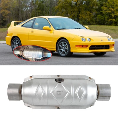 Convertidor catalítico de entrada/salida de 2,5" con protector térmico EPA para Acura Integra Foto 1 de 4
