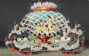 Jarrón de cristal LP69 Sacerdotes of Pallas Parade 1909 postal flotante - Imagen 1 de 2