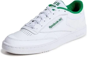Reebok Unisex Club C 85 Sneaker Leather White Green Men's Classic Shoes Leather - Picture 1 of 10