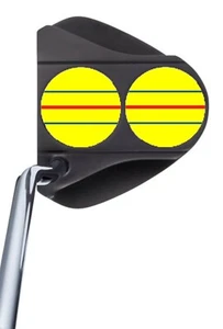 ODYSSEY TRIPLE TRACK 2-Ball ***YELLOW*** DECALS - No Cutting! Just Apply! - Picture 1 of 3