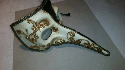 Echte Venezianische Maske Schnabelmaske Cosplay Karneval in Venedig - Bild 1 von 4
