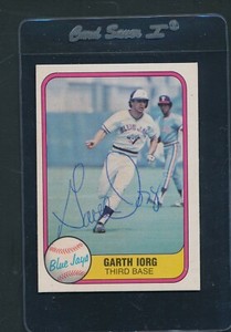 1981 Fleer #423 Garth Iorg Blue Jays Signed Auto *42610