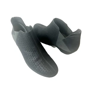 Abeo Biosystem Gray Leather Perforated Ankle Bootie Women's 11 N Slip On Comfort - Picture 1 of 11