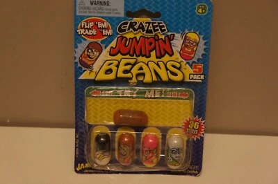 JA-RU Crazee Jumpin' Beans  5 Pack Brand New Sealed 2004 Flip 'em! Trade 'em! - Image 1 of 4