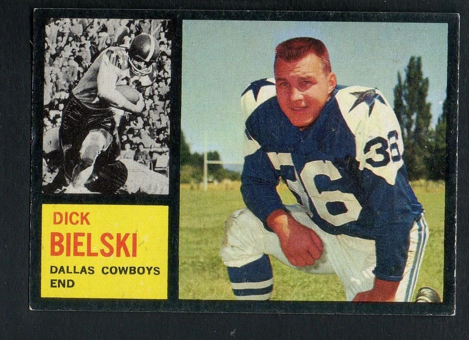1962 Topps Football Card #43 Dick Bielski-Dallas Cowboys Ex Card - Image 1 of 1