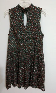 Xhilaration Green Red & White Floral Dress Lace Size XL - Imagen 1 de 7
