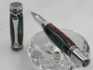 GORGEOUS HIGH QUALITY HANDMADE LARGE MAJESTIC WOBALI ACRYLIC ROLLER BALL PEN - Picture 1 of 5