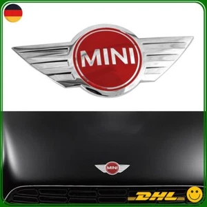 1 Paar Für BMW MINI Fronthaube Heckklappenflügel Emblem Aufkleber Abzeichen Rot - Bild 1 von 8