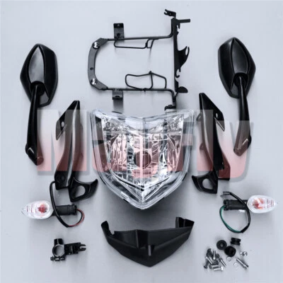 Turn Light Mirror Brakcet Headlight Assembly Set Fit For Yamaha FZ1N 2006-2015 - Image 1 of 4