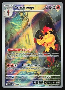 Armarouge - 203/198 - Ilustración Rara - Base Escarlata y Violeta - Carta Pokémon 2 - Imagen 1 de 2