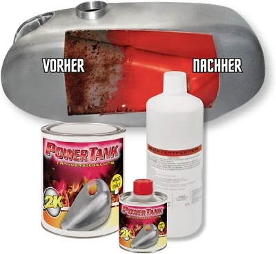 Power Tank Tankversiegelung 2K Set Tankentroster Versiegelung Rost Rostlöser - Bild 1 von 4