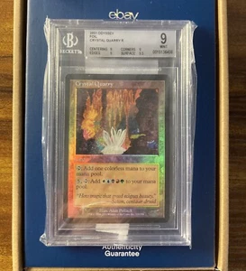 MTG✨CRYSTAL QUARRY FOIL✨Odyssey BGS Quad 9’s+ MINT RARE Land 2001 POP 2 ! - Picture 1 of 12