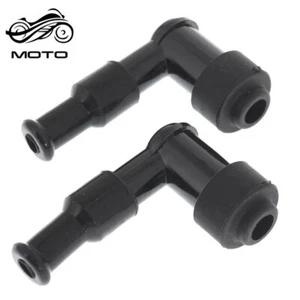 2×Spark Plug Boot Cap Cover Resistor LB05F 90 Degree ATV Motorcycle Snow - Picture 1 of 4
