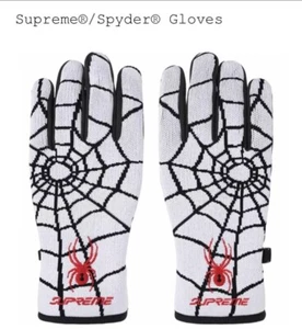 Size Small White Supreme x Spyder x New Era - Spider Web Gloves -Touchscreen - Picture 1 of 2