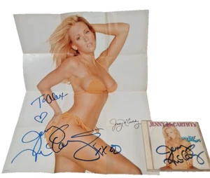 LOT OF 2 Jenny McCarthy SIGNED AUTOGRAPHED Surfing Safari CD & PROMO POSTER RARE - Picture 1 of 16