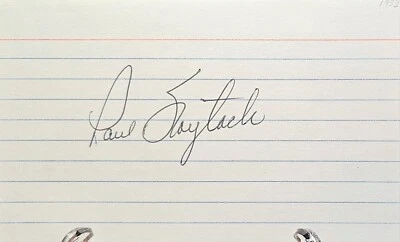 Paul Foytack Detroit Tigers 1953-1963 signed index card JSA COA AQ52878 - Image 1 of 3