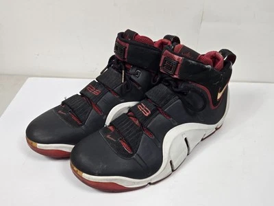NIKE ZOOM LEBRON IV Shoe PE PROMO SAMPLE PLAYER SZ 16 Black Red White 1 Of 1 - Image 1 of 4