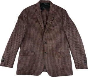 Loro Piana Saks Fifth Avenue Men's 48R 2-Button Plaid Linen Tweed Blazer Jacket - Picture 1 of 13