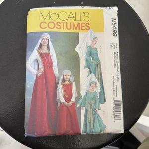 Vestido Velo Medieval S M L XL Disfraz McCalls 5499 Costura Patrón UC M5499 - Imagen 1 de 2