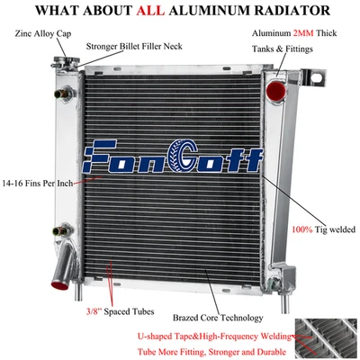3 Row Radiator For 1985-94 Ford Explorer Ranger Mazda Navajo B4000 3.0/4.0L V6 - Image 1 of 4