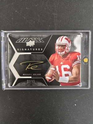 Russell Wilson 2012 Upper Deck Exquisite Black Signatures radiocontrol automático/65 Foto 1 de 3