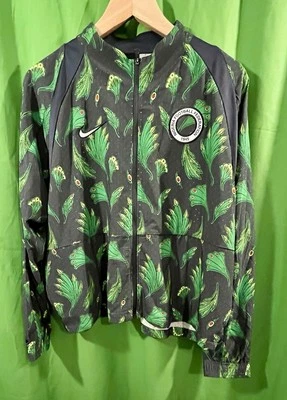 女式 L 码 - 耐克尼日利亚队短羽毛印花足球夹克 — 第 1/4 张图片