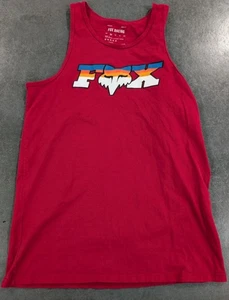 Camiseta sin mangas Fox Racing para hombre M Y2k roja moto de tierra al aire libre carreras verano - Imagen 1 de 6