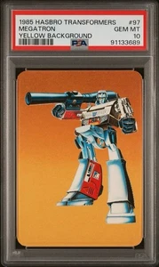 Hasbro Transformers Megatron #97 1985 fondo amarillo PSA 10 gemas como nuevo *pop 35 - Imagen 1 de 4