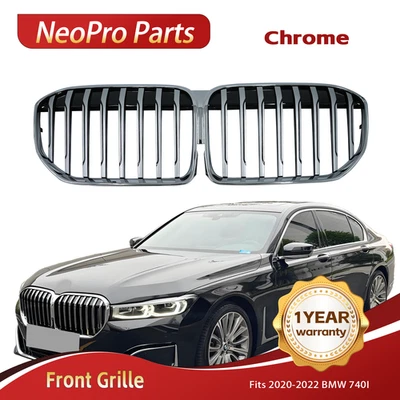 Front Kidney Grille Grill Chrome For 2020 2021 2022 BMW 7 Series LCI G11 G12 - Image 1 of 4
