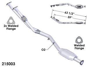 Catalytic Converter and Pipe For 1987 BMW 325e - Picture 1 of 2