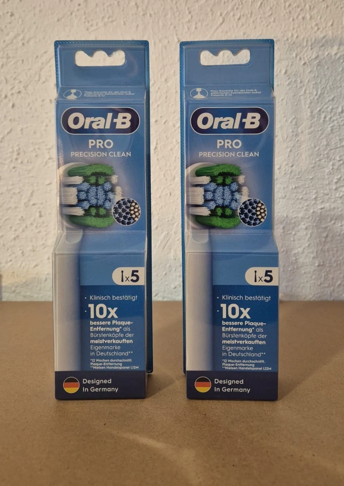 2x5er Pack Oral-B Pro Precision Clean 10x Original Aufsteckbürsten