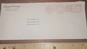 1936 Meter Stamp Cover Envelope Ad Ford Motor Company Somerville, MA - Picture 1 of 4