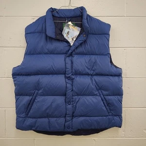 Cabelas Puffer Premier Northern Vest Goose Down Men’s Sz 2XL Tall Blue Lined - Picture 1 of 5