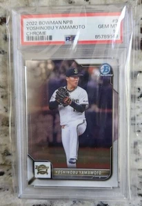 2022 Bowman Chrome NPB Yoshinobu Yamamoto PSA 10 - Picture 1 of 2