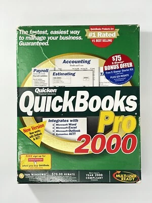 New QuickBooks Pro 2000 Software for Windows - Image 1 of 3