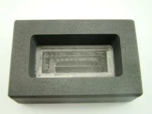 Barra de plata de 250 gramos de alta densidad lingote de grafito pan estilo 1/4 kilo (B57) - Imagen 1 de 4