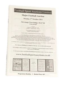 FOOTBALL SPORTS AUCTION LIMITED AUCTION CATALOGUE - 3/10/2011 - Picture 1 of 1