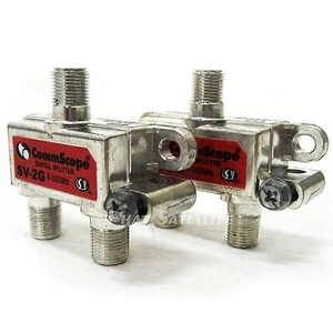 CommScope 2-way Cable TV DIGITAL CABLE INTERNET COAXIAL RG6 SPLITTER 1Ghz 2 PACK - Picture 1 of 1
