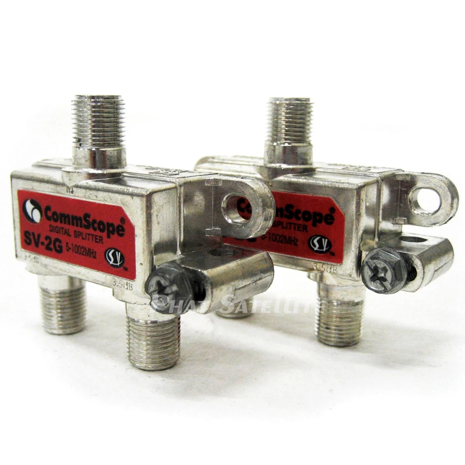 CommScope 2-way Cable TV DIGITAL CABLE INTERNET COAXIAL RG6 SPLITTER 1Ghz 2 PACK - Image 1 of 1
